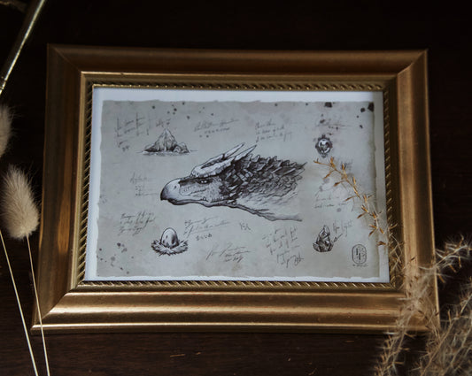 5x7 Dragon Print: Norwegian Ridgeback