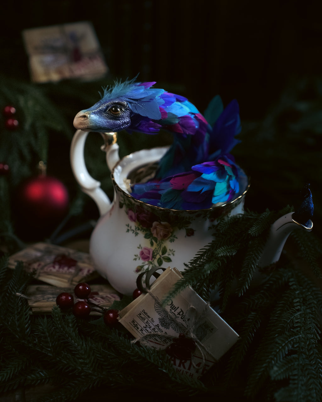 Creature in Vintage Teapot