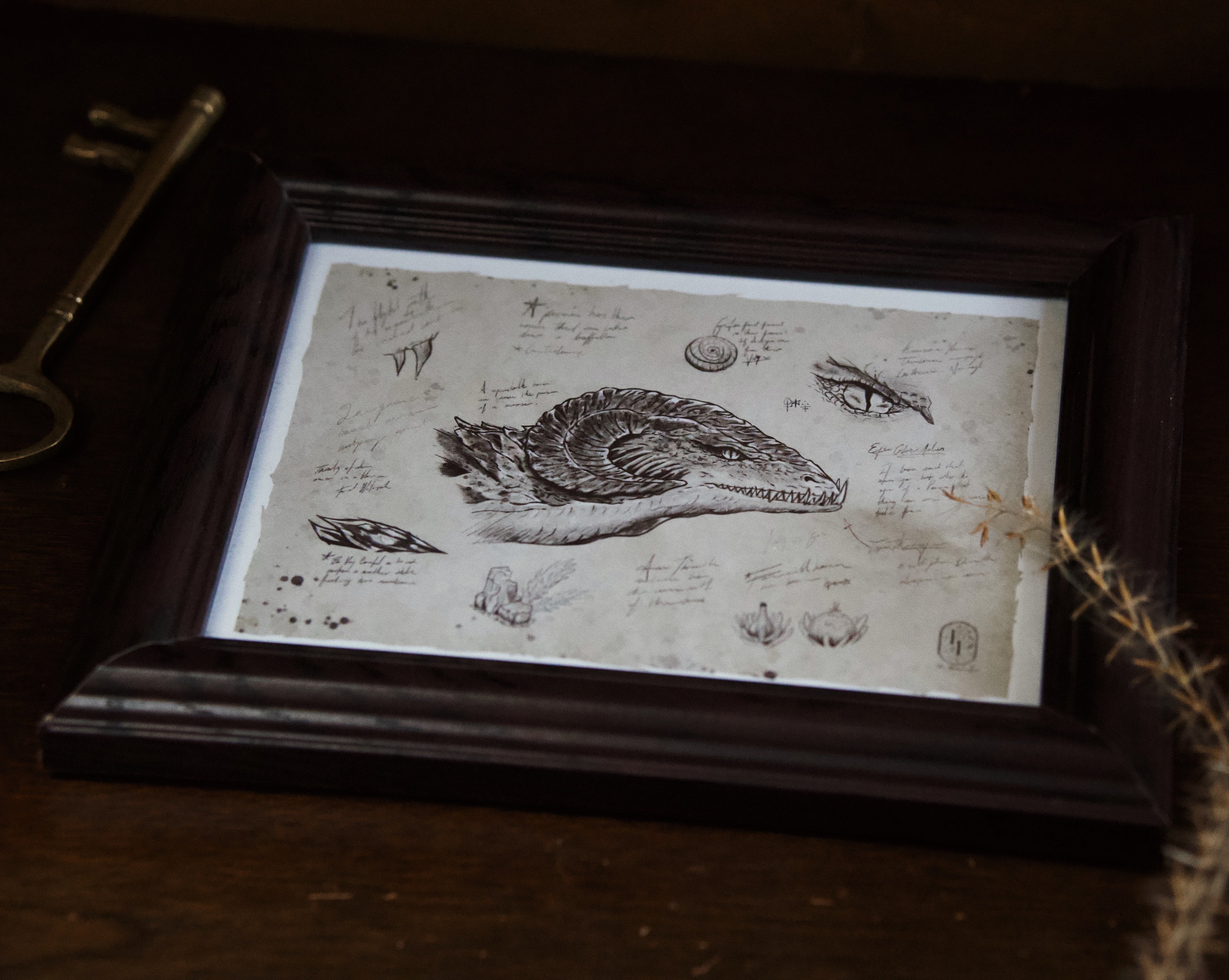 5x7 Dragon Print: Peruvian Viper Tooth