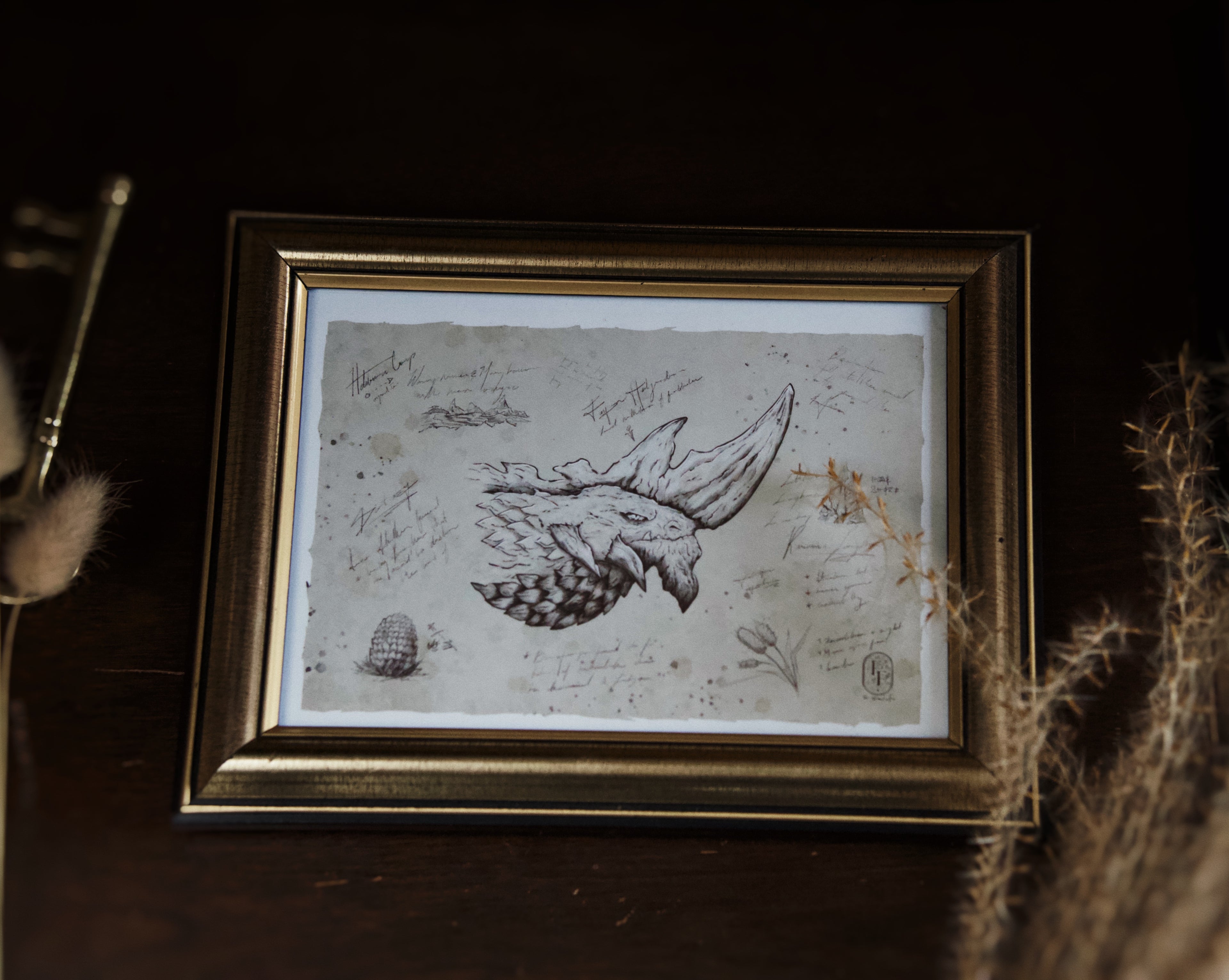 5x7 Dragon Print: Romanian Longhorn