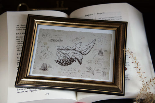 5x7 Dragon Print: Romanian Longhorn